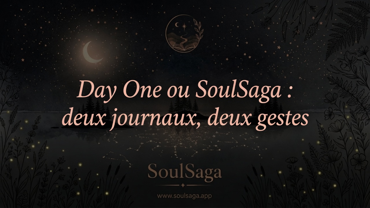 Day One ou SoulSaga : deux journaux, deux gestes